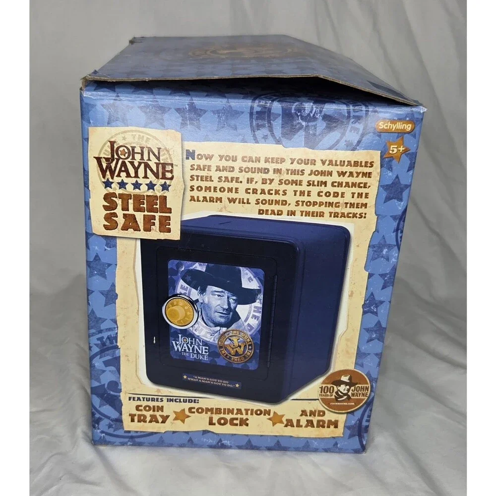 John Wayne The Duke Steel Combination Safe w/ Alarm Collectable & Box